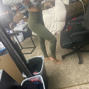 LULU lemon green leggings